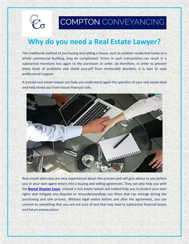 why do you need a real estate lawyer