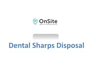 dental sharps disposal