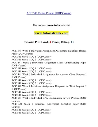 ACC 541 Education Organization- tutorialrank.com