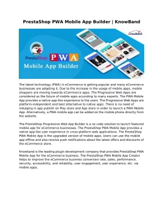 PrestaShop‌ ‌PWA‌ ‌Mobile‌ ‌App‌ ‌Builder‌ ‌|‌ ‌KnowBand‌ ‌
