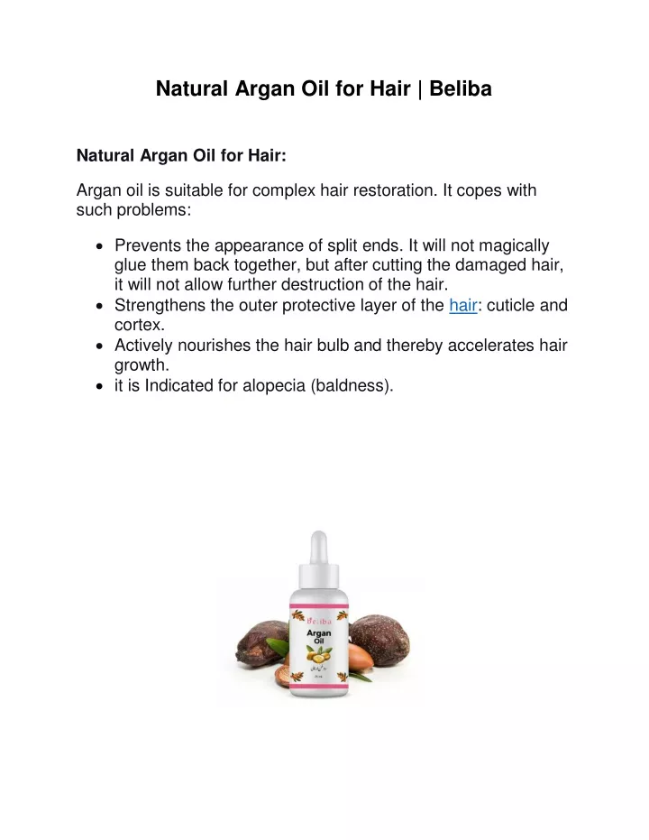 natural argan oil for hair beliba