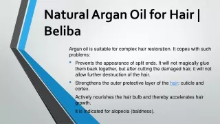 Natural Argan Oil For Hair