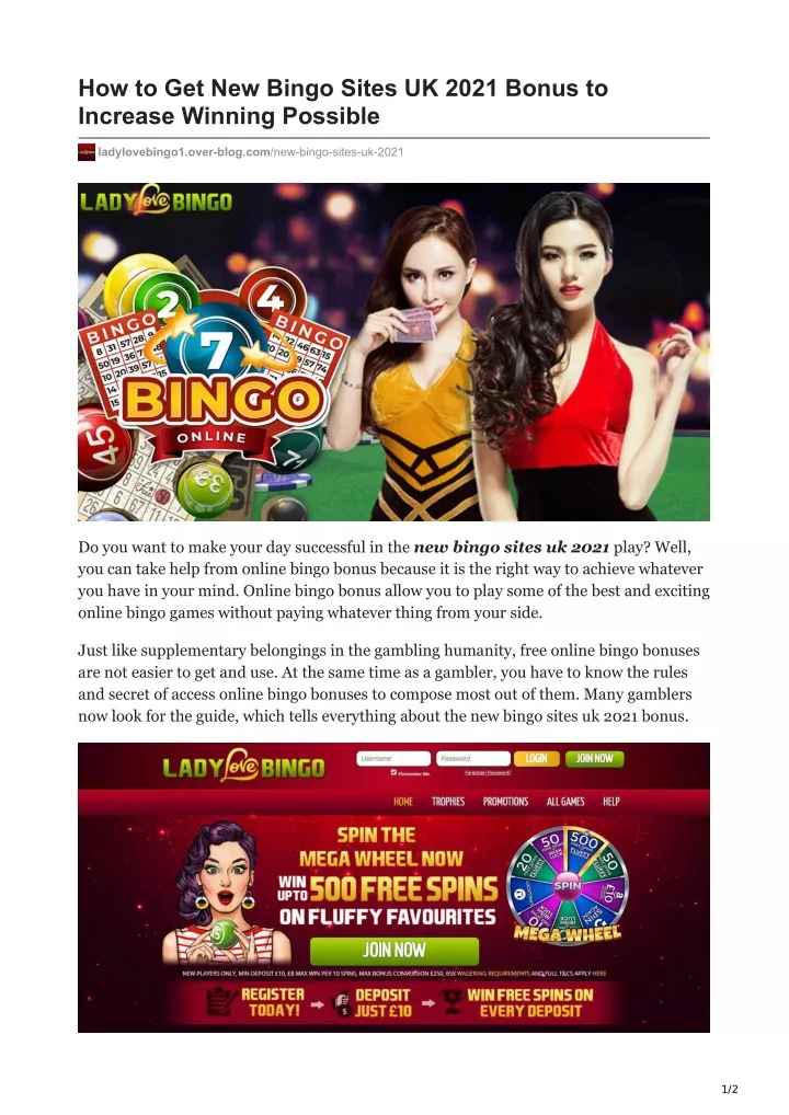 how to get new bingo sites uk 2021 bonus