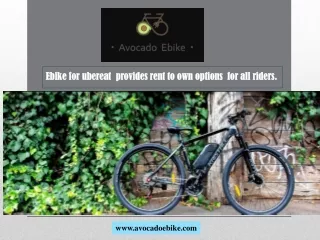 ebike for ubereat  provides rent to own options  for all riders.