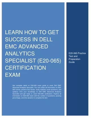 learn how to get success in dell emc advanced