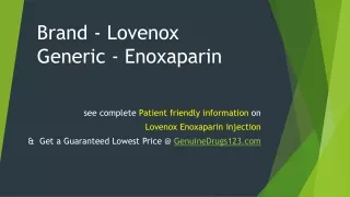 brand lovenox generic enoxaparin
