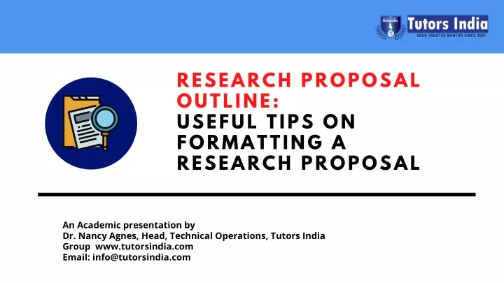 research proposal outline useful tips