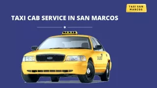 Taxi Cab Service In San Marcos