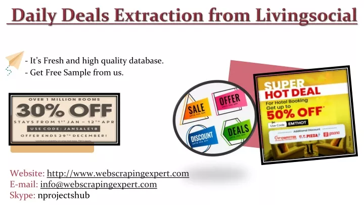 daily deals extraction from livingsocial