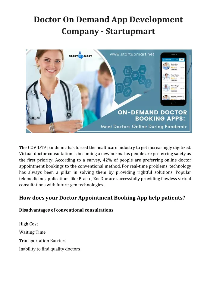 doctor on demand app development company