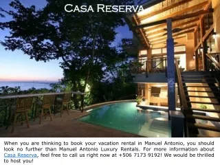 casa reserva