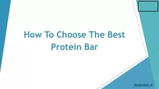 how to choose the best protein bar
