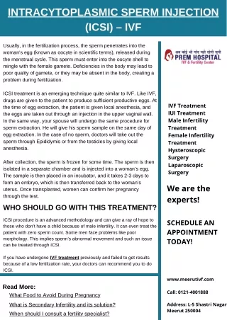 intracytoplasmic sperm injection icsi ivf