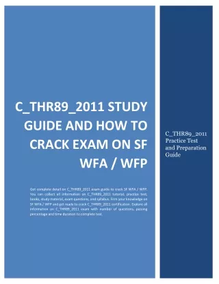 c thr89 2011 study guide and how to crack exam