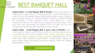 Best banquet halls in Dwarka
