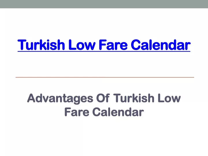 turkish low fare calendar