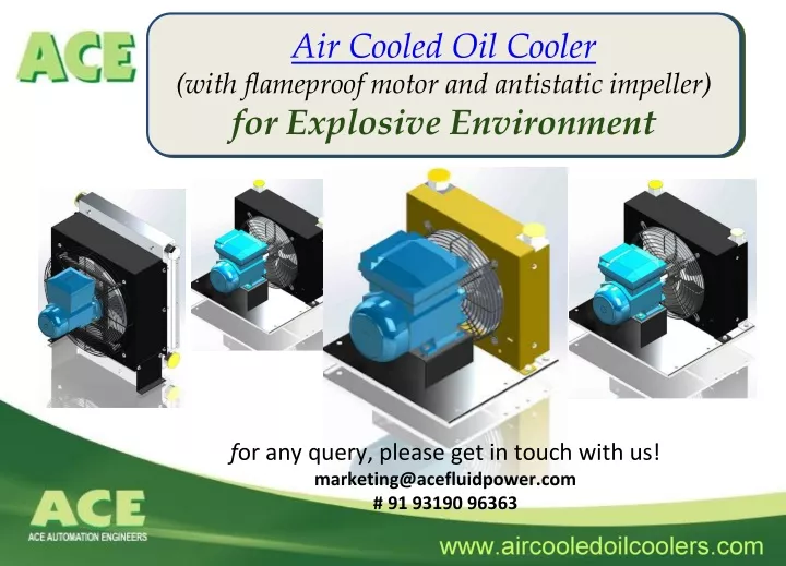 air cooled oil cooler with flameproof motor