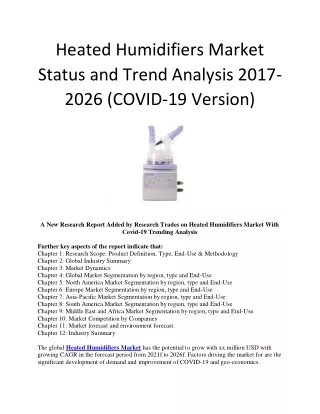 heated humidifiers market status and trend