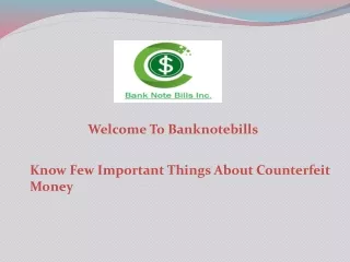 Know Few Important Things About Counterfeit Money