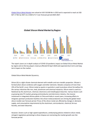 global silicon metal market was valued