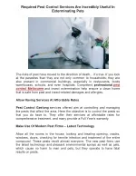 Required Pest Control Services Are Incredibly Useful In Exterminating Pets - slide 1