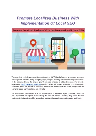 promote localized business with implementation