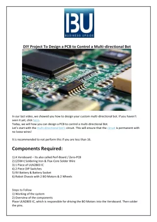 diy project to design a pcb to control a multi