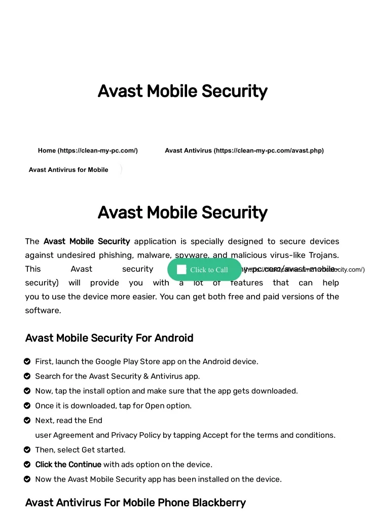 avast mobile security