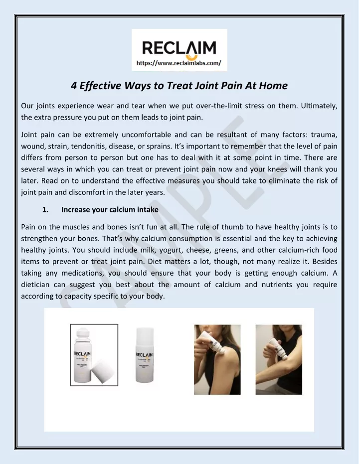 4 effective ways to treat joint pain at home