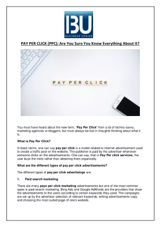 pay per click ppc are you sure you know