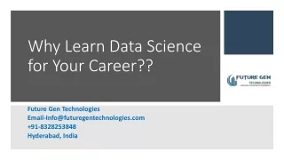 why learn data science for your career