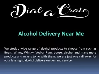 Alcohol Delivery Near Me