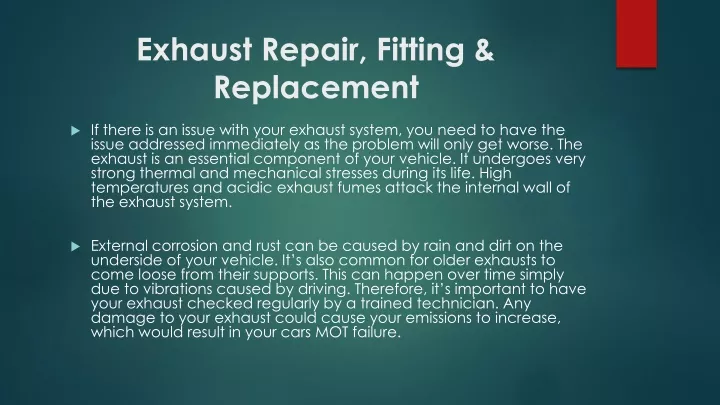 exhaust repair fitting replacement