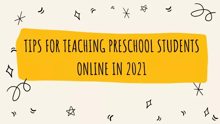 tips for teaching preschool students online