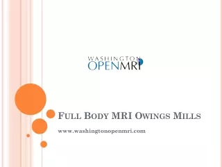 Full Body MRI Owings Mills