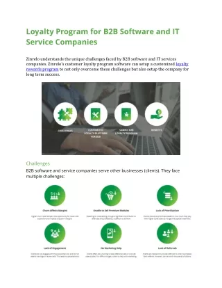 loyalty program for b2b software and it service