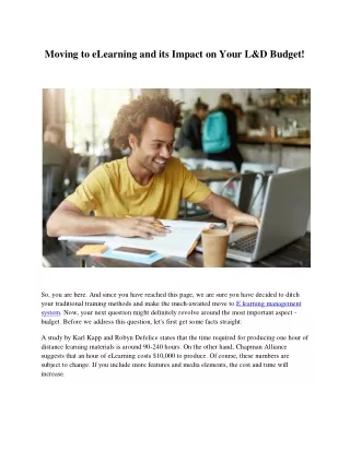 moving to elearning and its impact on your