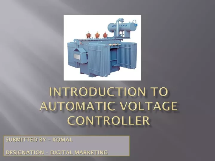 introduction to automatic voltage controller