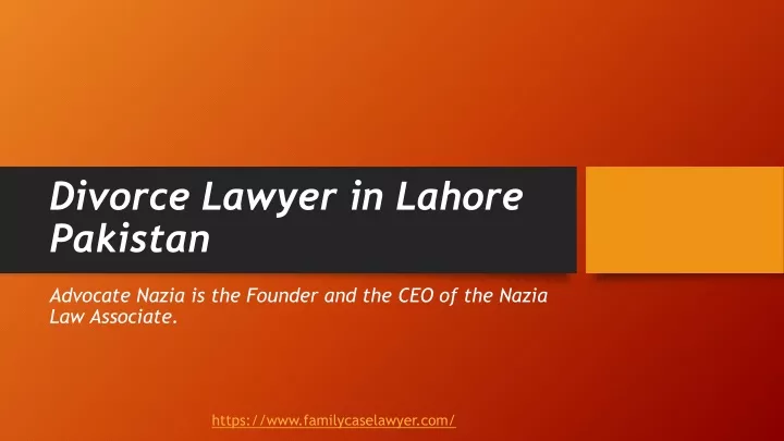 divorce lawyer in lahore pakistan