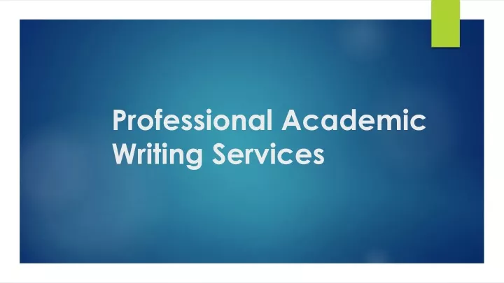 professional academic writing services