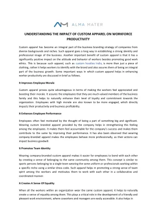understanding the impact of custom apparel