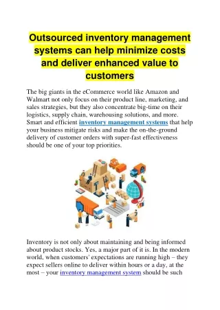 outsourced inventory management systems can help