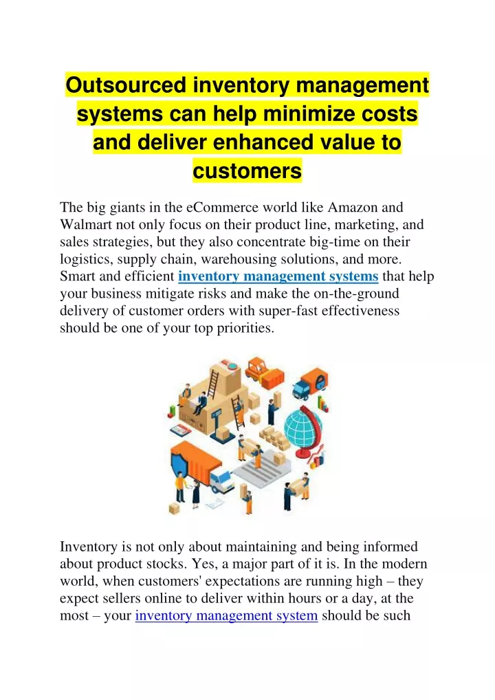 outsourced inventory management systems can help
