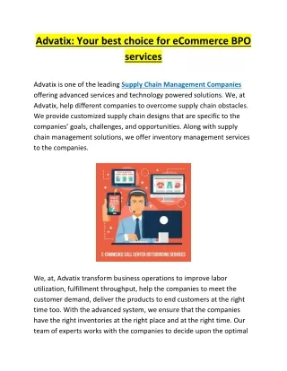 advatix your best choice for ecommerce