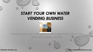 START YOUR OWN WATER VENDING BUSINESS