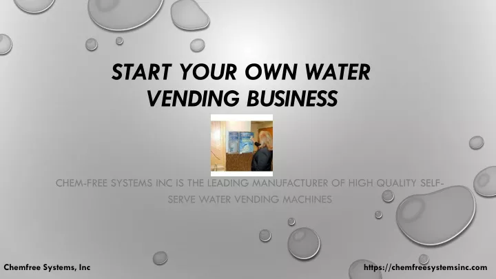 start your own water vending business