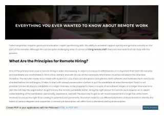 Everything You Ever Wanted to Know About Remote Work