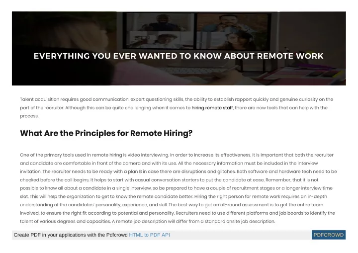 everything you ever wanted to know about remote