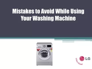 Mistakes to Avoid While Using Your Washing Machine