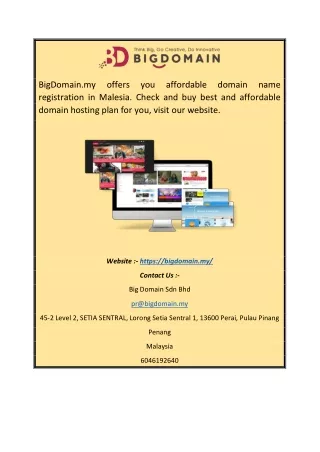 Domain Malaysia | BigDomain.my